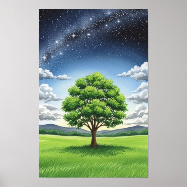 Wall art. The lonely tree Poster (Vorne)