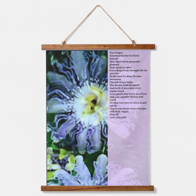 Wall art 'Two Trauben Wandteppich Mit Holzrahmen (Vorderseite)