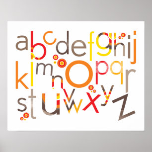 WALL ART :: TYPOGRAPHIE - Trendalphabet 3 Poster