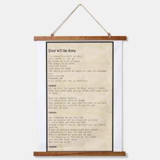 Wall art - Your will be done Wandteppich Mit Holzrahmen