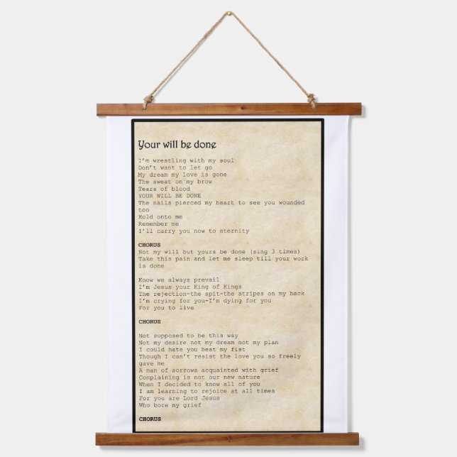 Wall art - Your will be done  Wandteppich Mit Holzrahmen (Vorderseite)