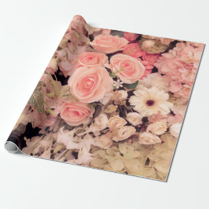 Wall-Blume retro-Struktur - Vintage Effektfilter Geschenkpapier