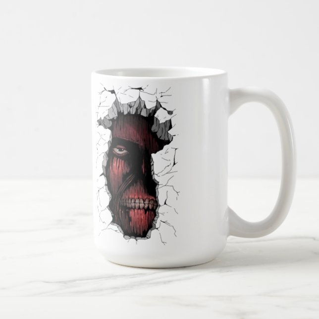 Wall Breaker Titan Mug | Intense Anime Giant Desgn Kaffeetasse (Rechts)