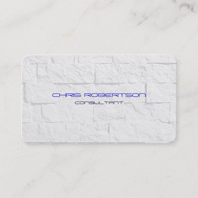 Wall Brick Muster Blue Attractive Business Card Visitenkarte (Vorderseite)