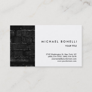 Wall Brick White Beruflich Business Card Visitenkarte