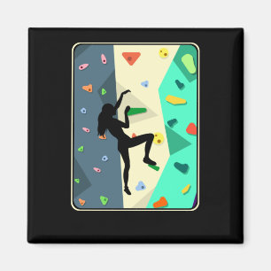 Wall Climbing Mädchen Indoor Bouldering Frau Magnet