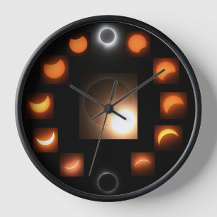 Wall Clock, 10" Runde, schwarze Holzrahmenuhr Uhr