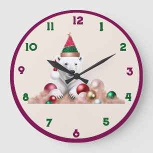 Wall Clock, 10" runder natürlicher Holzrahmen Große Wanduhr