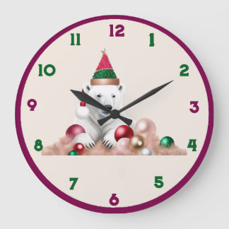 Wall Clock, 10" runder natürlicher Holzrahmen Große Wanduhr