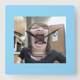 Wall Clock, 10" runder natürlicher Holzrahmen Quadratische Wanduhr