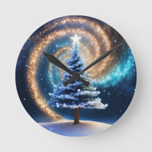 Wall Clock, 10" runder natürlicher Holzrahmen Runde Wanduhr