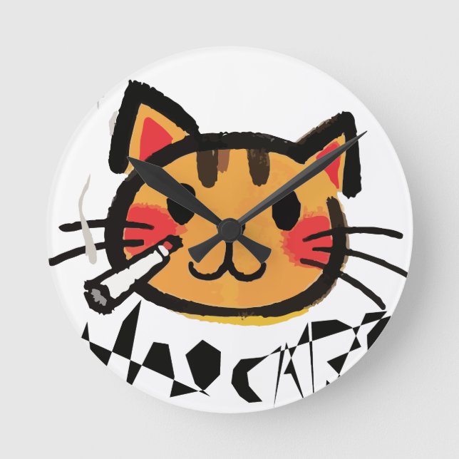 Wall Clock, 10" runder natürlicher Holzrahmen Runde Wanduhr (Vorderseite)