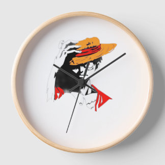 Wall Clock, 10" runder natürlicher Holzrahmen Uhr