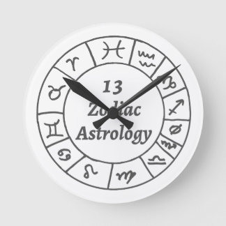 Wall Clock 13 Zodiac Astrologie Runde Wanduhr