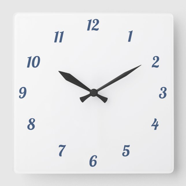 Wall Clock, 27,3 cm quadratisch Quadratische Wanduhr (Vorderseite)