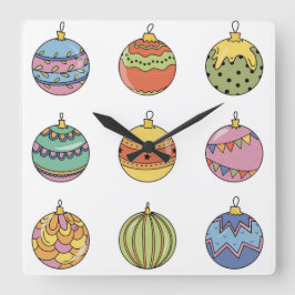 Wall Clock, 27,3 cm quadratisch Quadratische Wanduhr