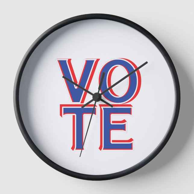 Wall Clock Abstimmung politische Kampagne Merchand Uhr (Vorderseite)