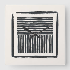 Wall Clock: Alte Linie Tinte Quadratische Wanduhr