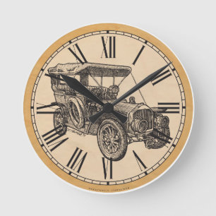 Wall Clock: Altes Auto Runde Wanduhr