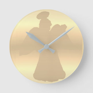 Wall Clock: Angel-Silhouette Runde Wanduhr