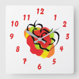 Wall Clock : Apple Fresh Quadratische Wanduhr