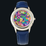 Wall Clock Armbanduhr<br><div class="desc">Colorful Exotic Floral Pattern-23148</div>