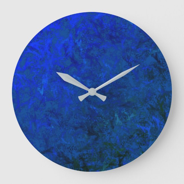 Wall Clock Blue Moon Große Wanduhr (Vorderseite)