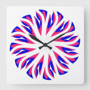Wall Clock, Ein elegantes, vielfarbiges klassische Quadratische Wanduhr