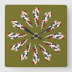 Wall Clock, Ein elegantes, vielfarbiges klassische Quadratische Wanduhr