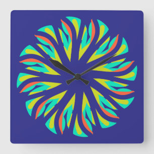 Wall Clock, Ein elegantes, vielfarbiges klassische Quadratische Wanduhr