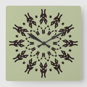 Wall Clock, Ein elegantes, vielfarbiges klassische Quadratische Wanduhr