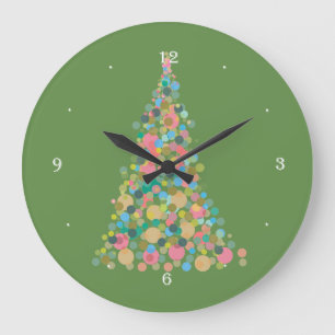 Wall-Clock-Holiday-Baum Große Wanduhr