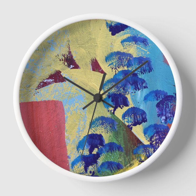 Wall Clock in einem anderen Weltdesign Uhr (Vorderseite)