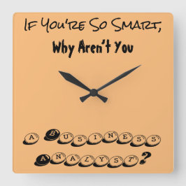 Wall-Clock - Intelligente Unternehmensanalyse Quadratische Wanduhr