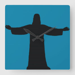 Wall Clock    jesus christ  Quadratische Wanduhr