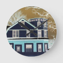 WALL CLOCK L@@K Retro OLD HOUSE