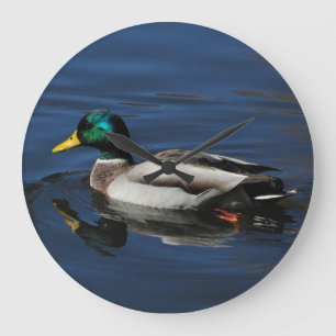 Wall Clock, Mallard Duck Große Wanduhr