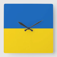 Wall Clock mit der Flagge der Ukraine