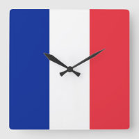Wall Clock mit der Flagge Frankreichs
