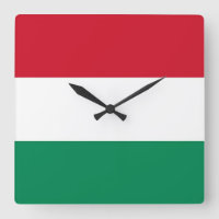 Wall Clock mit der Flagge Ungarns