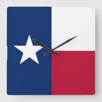 Wall Clock mit der Flagge von Texas, USA