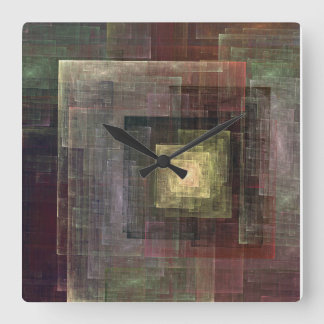 Wall Clock mit Earth Tone Komtemporäres Design Quadratische Wanduhr