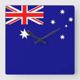 Wall Clock mit Flagge Australiens Quadratische Wanduhr