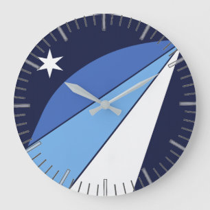 Wall Clock mit Flagge von Columbia, SC Große Wanduhr