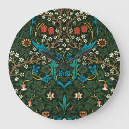 WALL CLOCK MIT WILLIAM MORRIS "TULIPS" DESIGN GROßE WANDUHR