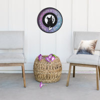 Wall Clock - Ode an Liebe Cat von Adiela Akoo