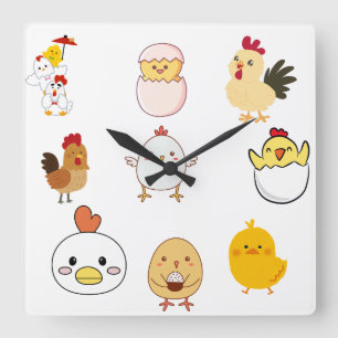 Wall Clock Quadratische Wanduhr