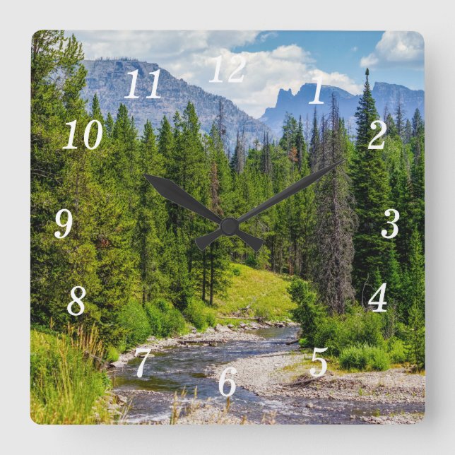 Wall Clock Quadratische Wanduhr (Vorderseite)