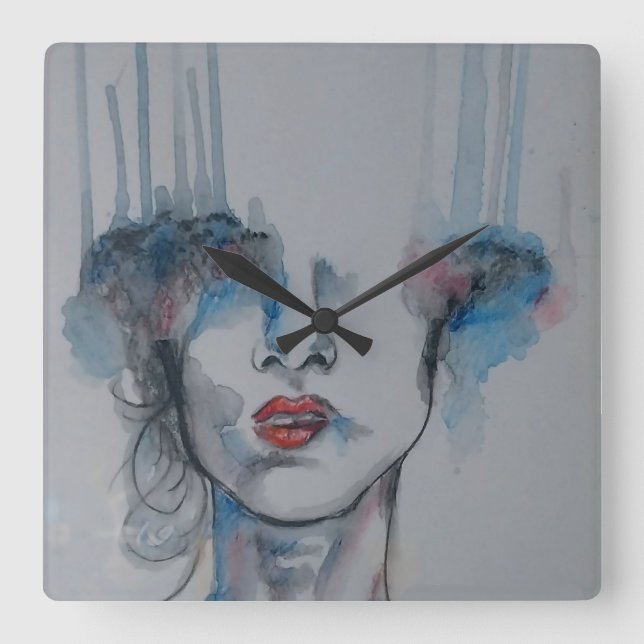 Wall Clock Quadratische Wanduhr (Vorderseite)