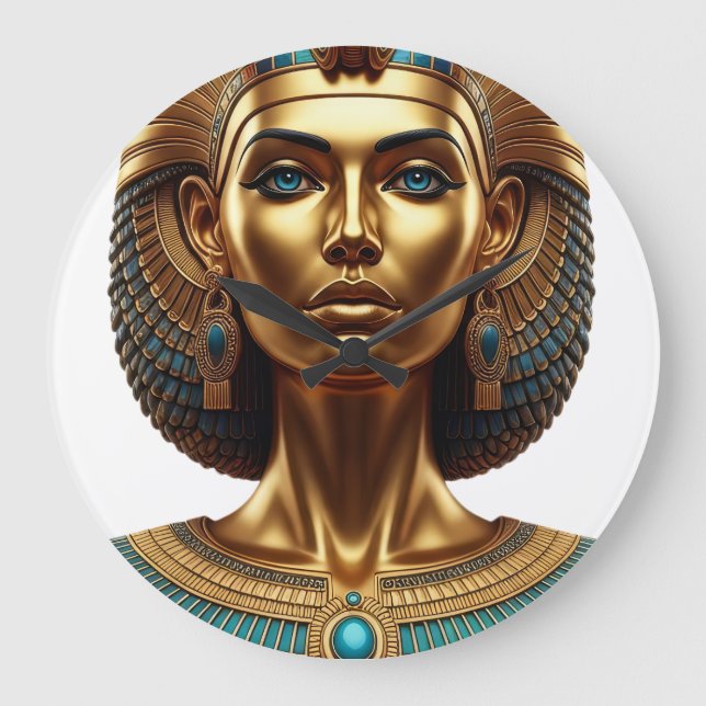 Wall Clock Queen Cleopatra  Große Wanduhr (Vorderseite)
